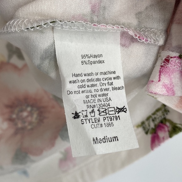 Be Stage Black & White Stripe with Floral Tee - Picture 5 of 5